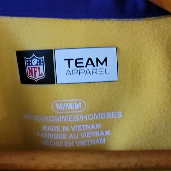 NFL Viking Branded 1/4 Z Pull Over Sz M - Picture 3 of 4